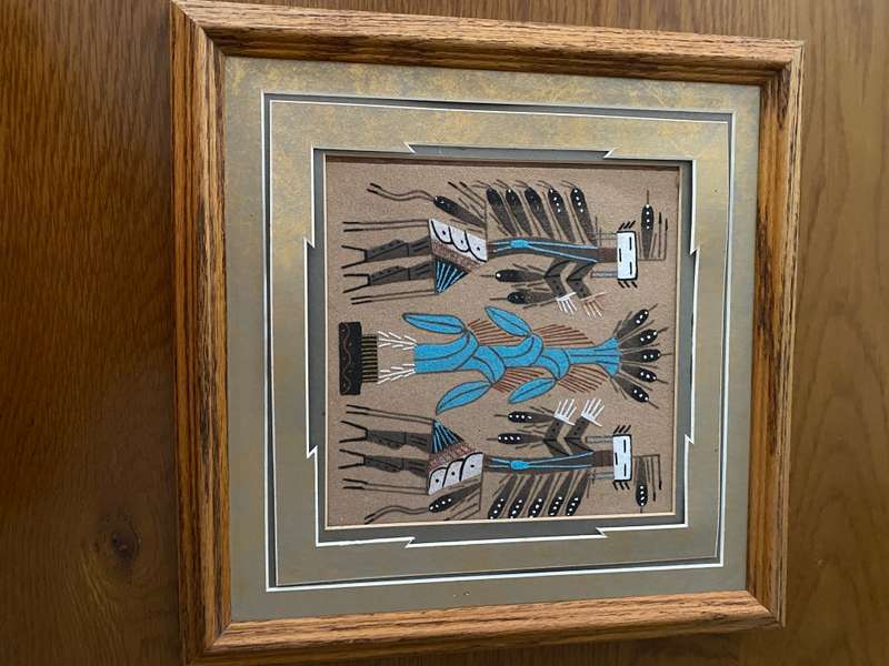 American Navajo Indian sand painting